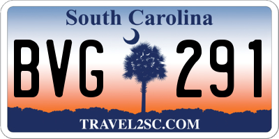 SC license plate BVG291