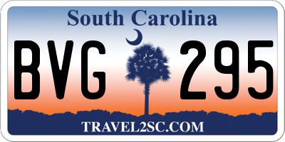 SC license plate BVG295