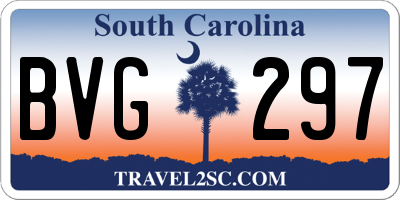 SC license plate BVG297