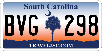 SC license plate BVG298