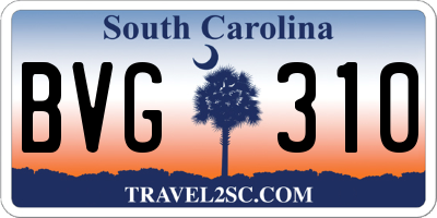 SC license plate BVG310