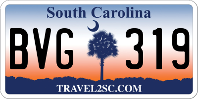SC license plate BVG319