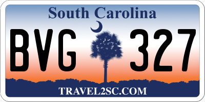 SC license plate BVG327