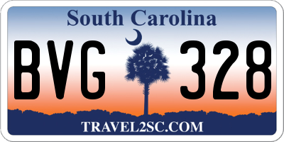 SC license plate BVG328