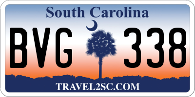 SC license plate BVG338