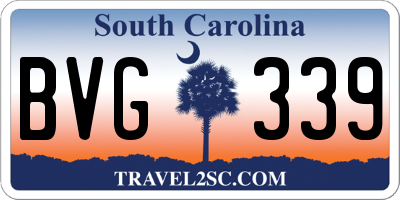 SC license plate BVG339