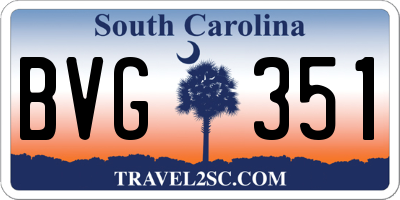 SC license plate BVG351