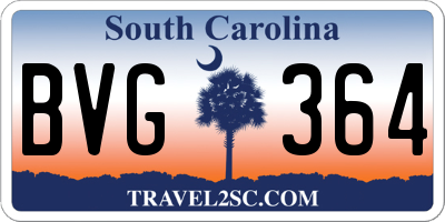 SC license plate BVG364