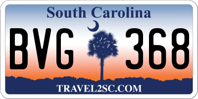 SC license plate BVG368