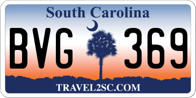 SC license plate BVG369