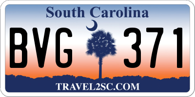 SC license plate BVG371