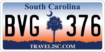 SC license plate BVG376