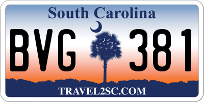 SC license plate BVG381