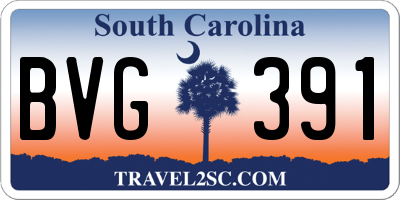 SC license plate BVG391