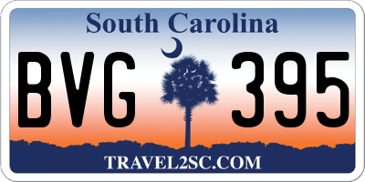 SC license plate BVG395