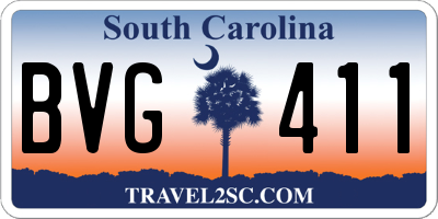 SC license plate BVG411