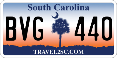 SC license plate BVG440