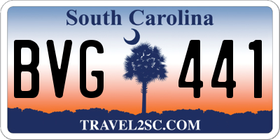 SC license plate BVG441
