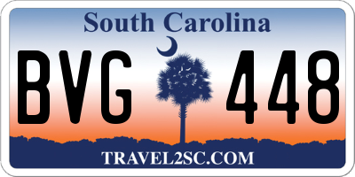 SC license plate BVG448