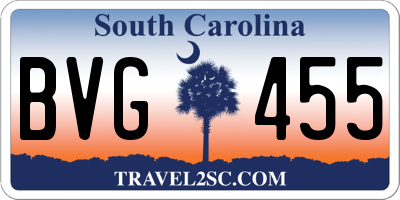 SC license plate BVG455