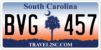 SC license plate BVG457