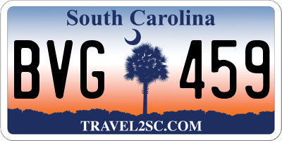 SC license plate BVG459