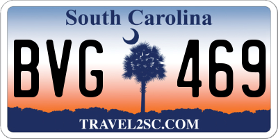 SC license plate BVG469