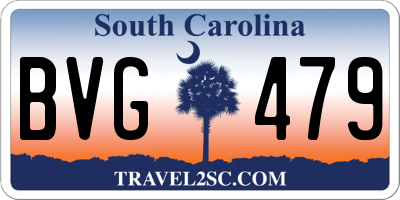 SC license plate BVG479