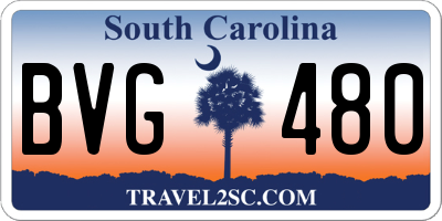 SC license plate BVG480