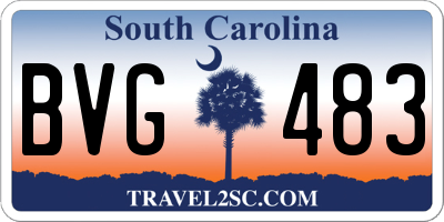 SC license plate BVG483