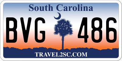 SC license plate BVG486