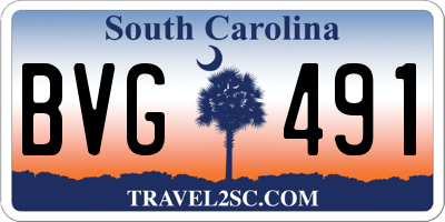 SC license plate BVG491