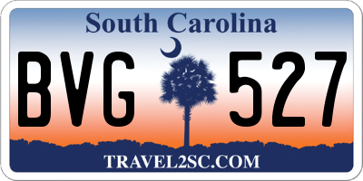 SC license plate BVG527