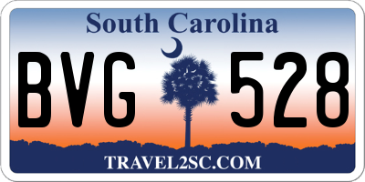 SC license plate BVG528
