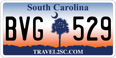 SC license plate BVG529