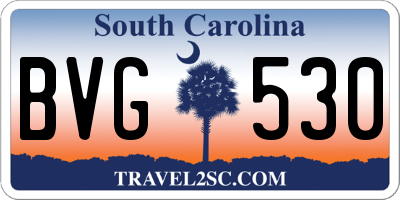 SC license plate BVG530