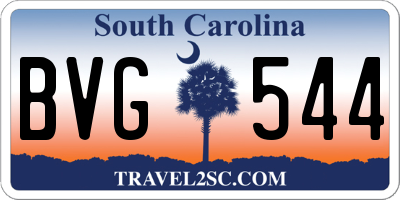 SC license plate BVG544