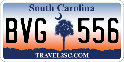 SC license plate BVG556