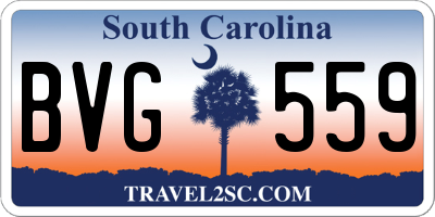 SC license plate BVG559