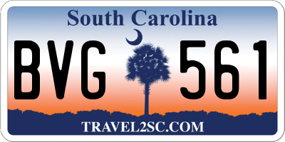 SC license plate BVG561