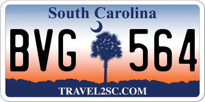 SC license plate BVG564