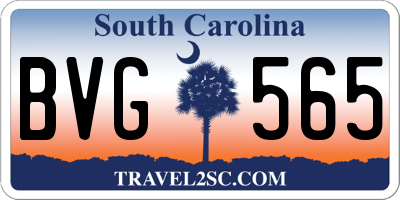 SC license plate BVG565