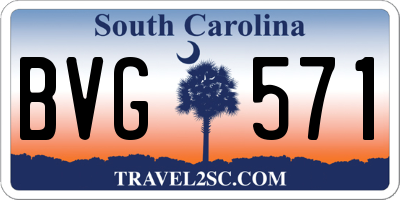 SC license plate BVG571