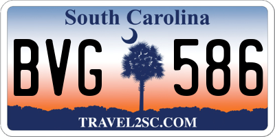 SC license plate BVG586