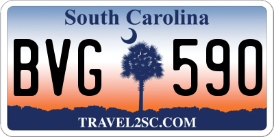 SC license plate BVG590