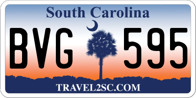 SC license plate BVG595