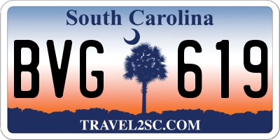 SC license plate BVG619