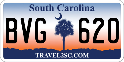 SC license plate BVG620
