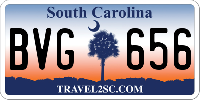 SC license plate BVG656