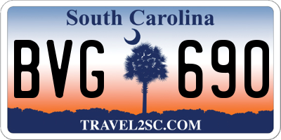 SC license plate BVG690